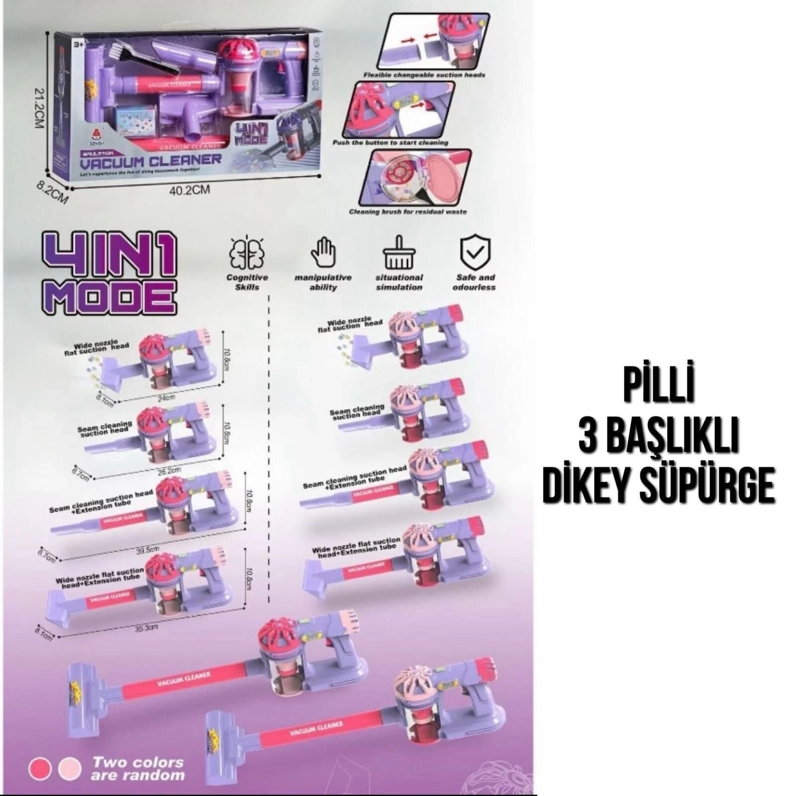 BUĞZ 096-17A PİLLİ PEMBE SÜPÜRGE-PSF
