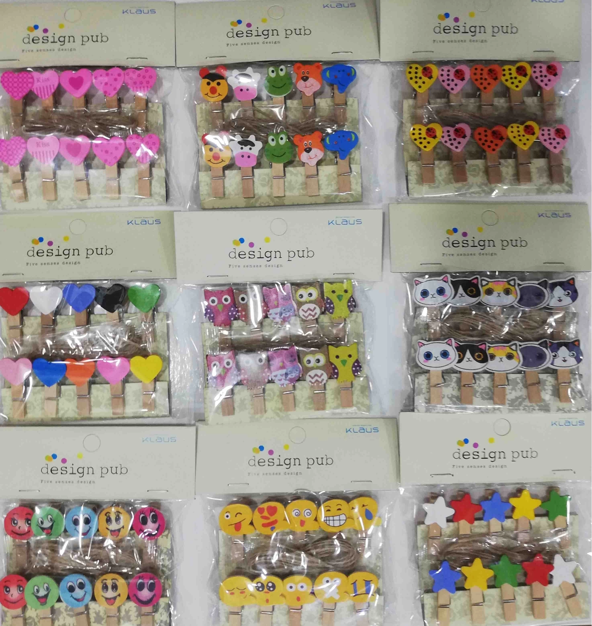 BUĞZ 10'lu Şekilli Ahşap Mandallar 3.5cm (10'lu Set-10 Paket)