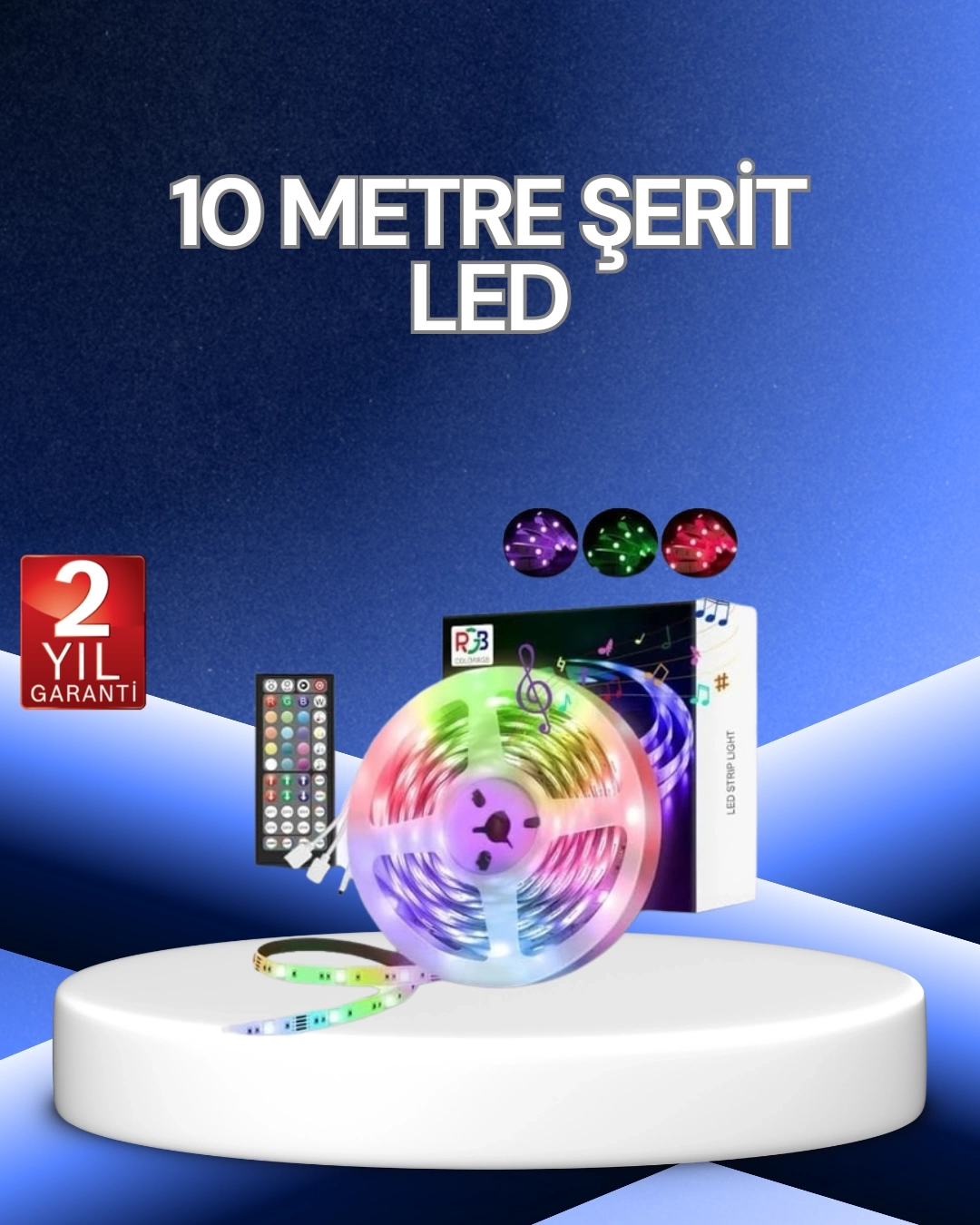 BUĞZ 10 Metre Smart Şerit Led Bluetooth Telefon Kontrollü USB Enerjili