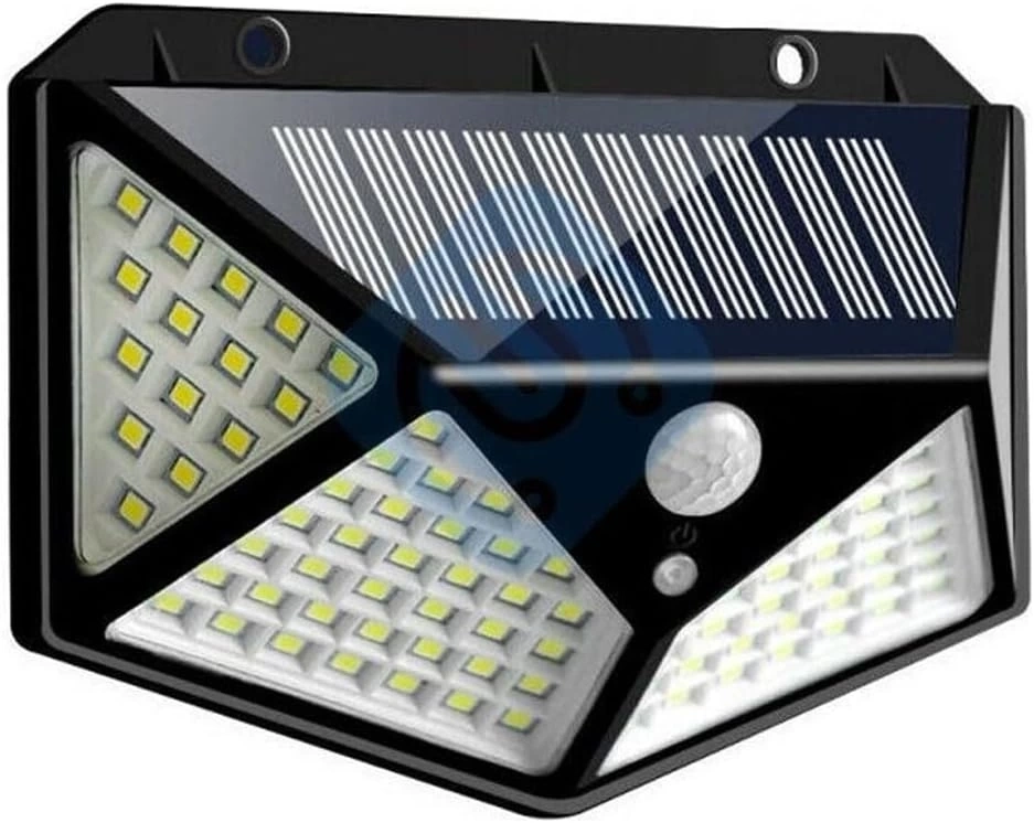BUĞZ 100 Led Dış Mekan Solar Aydınlatma Fotoselli Solar Lamba Hareket Sensörlü