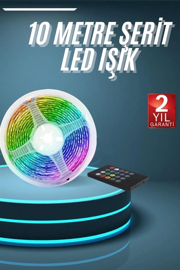 BUĞZ 10M Şerit Led İç Mekan Renkli Rgb Şerit Led Kumandalı BUĞZ 10M Şerit Led İç Mekan Renkli Rgb Şerit Led Kumandalı