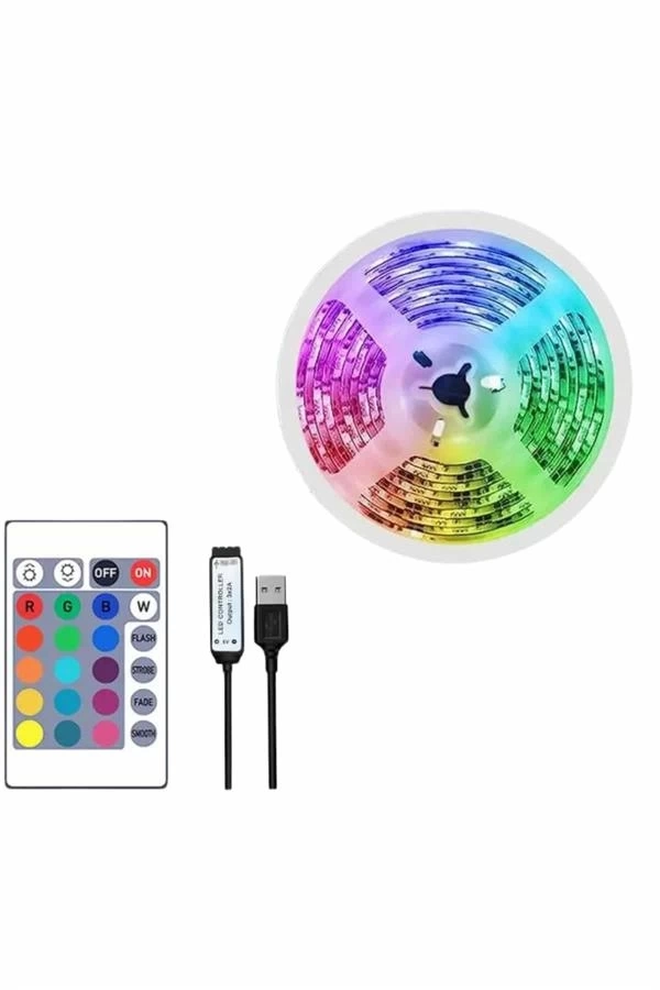 BUĞZ 10M Şerit Led İç Mekan Renkli Rgb Şerit Led Kumandalı BUĞZ 10M Şerit Led İç Mekan Renkli Rgb Şerit Led Kumandalı