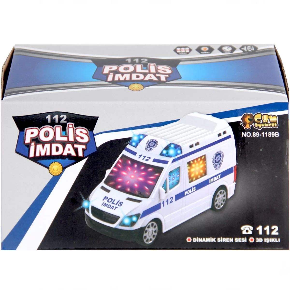 BUĞZ 112 Polis İmdat 3D Işıklı Sesli Polis Aracı