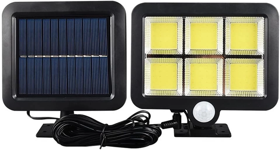 BUĞZ 120 Cob Led Solar Panelli 3 Modlu Duvar Lambası