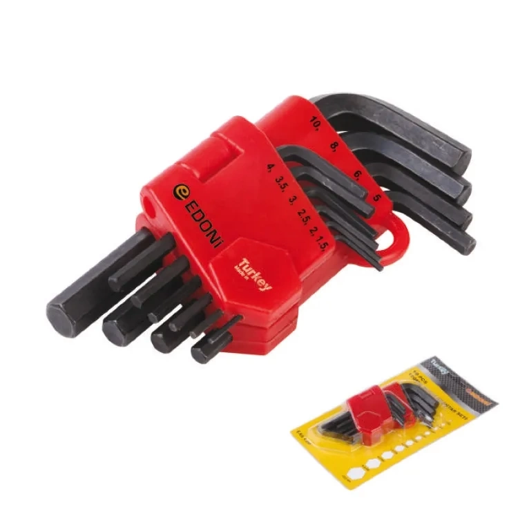 BUĞZ 120 Mm 10 Parça Siyah 6 Köşe Alyan Seti