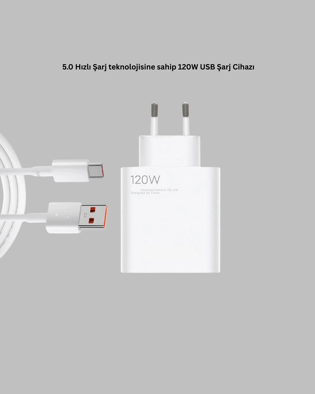 BUĞZ 120 Watt Type C Şarj Başlığı Poco X3 X4 X5 Pro Uyumlu