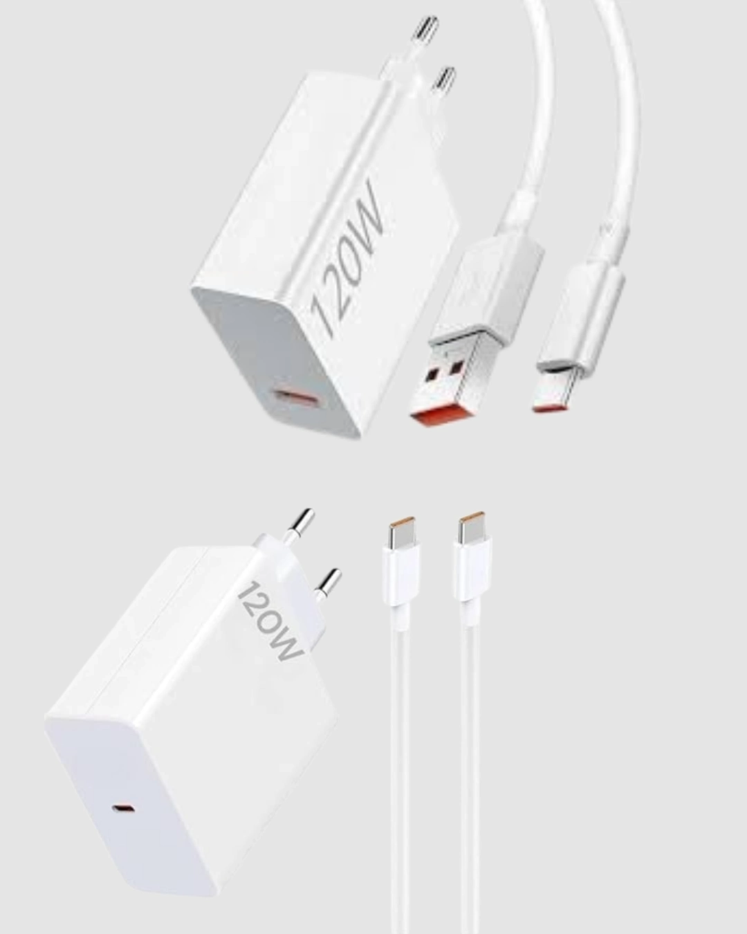 BUĞZ 120W Süper Hızlı Şarj Adaptörü – Type-C Kablo Dahil, Yüksek Voltaj Korumalı