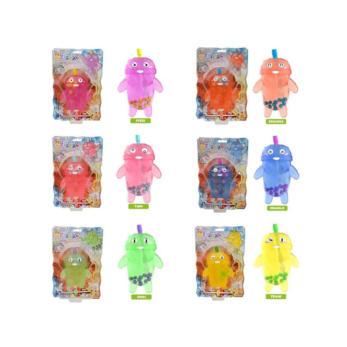 BUĞZ 12387 SUN-BTF-FİGÜR BUBBLE TEA CRYSTAL BOBA PALS SERIES 14CM - 1 Adet Stokta Olan Gönderilir