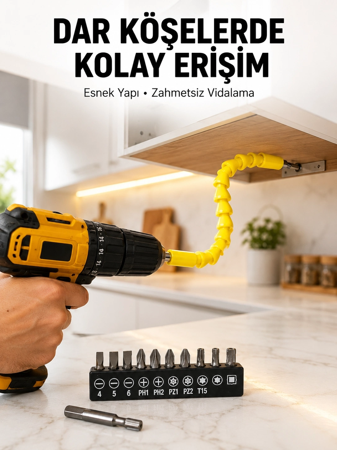 BUĞZ 12’li Akrobat Bits Vidalama Seti Esnek Uç Çok Yönlü Kullanım Yeni Nesil