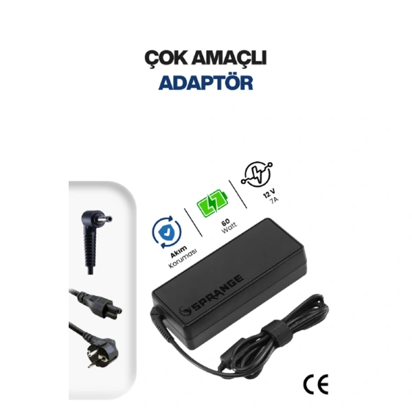 BUĞZ 12V 5A 5.5 * 2.5MM 60W LED VE MODEM ADAPTÖRÜ