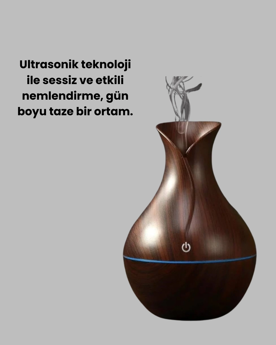 BUĞZ 130ml Aromaterapi Difüzörü Hava Nemlendirici 7 Renk LED Işıklı