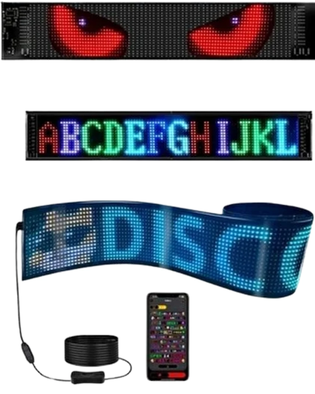 BUĞZ 16x96 LED Yazı Paneli 60 cm Esnek RGB Işıklı Programlanabilir Ekran