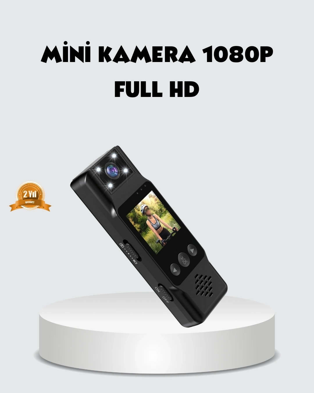 BUĞZ 180 Derece Dönebilen Mini Kamera Full HD TFT Ekran Hareket Sensörlü