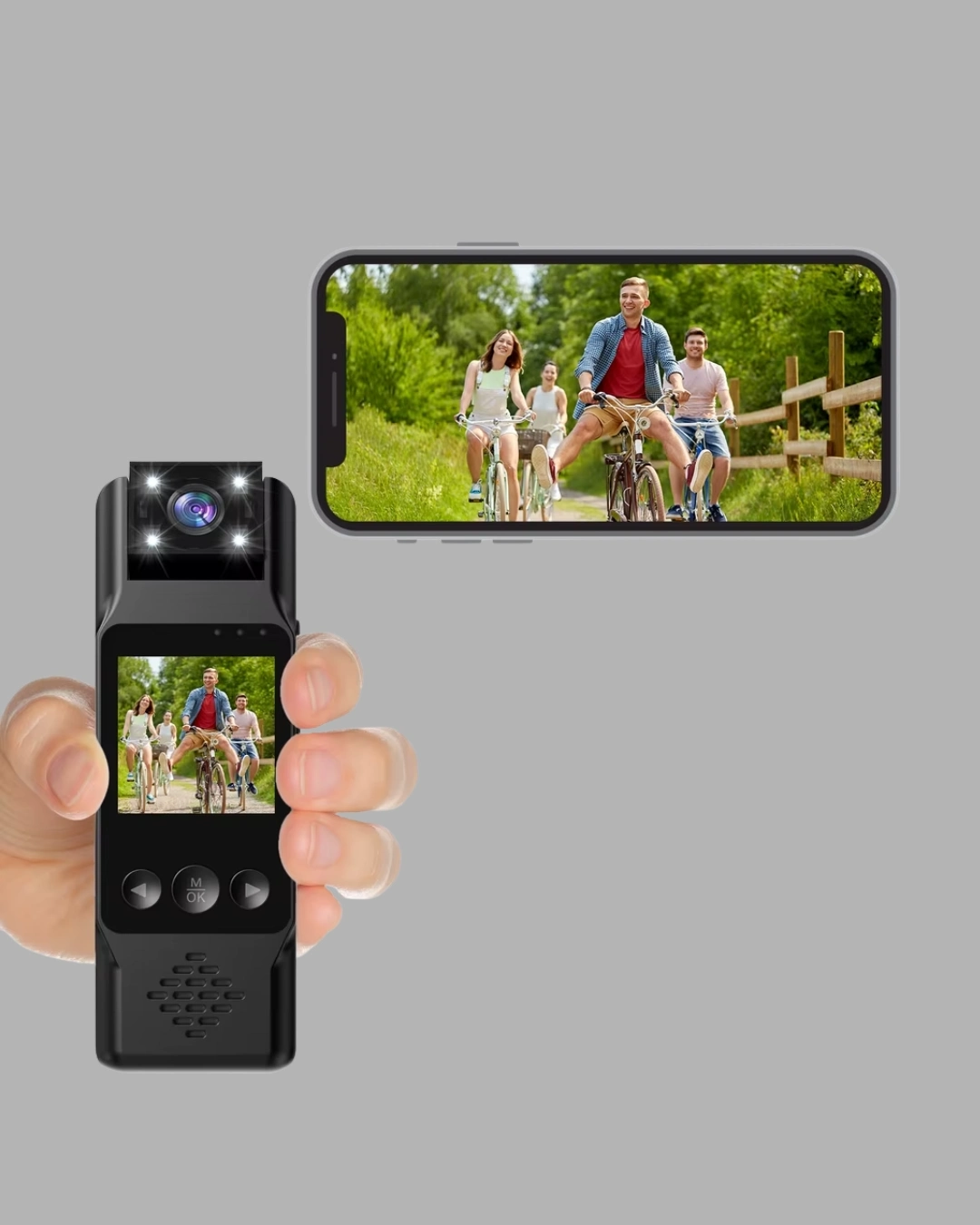 BUĞZ 180 Derece Dönebilen Mini Kamera Full HD TFT Ekran Hareket Sensörlü