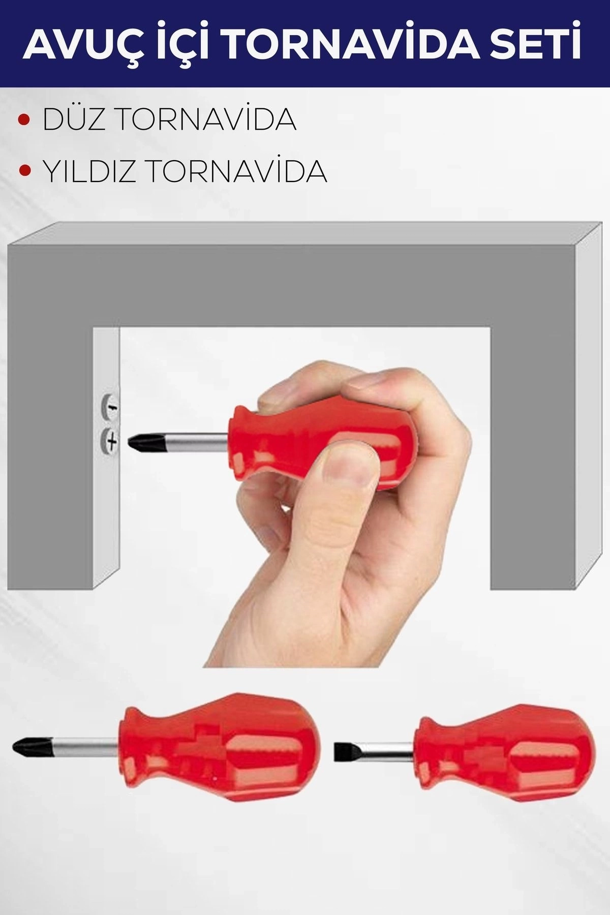 BUĞZ 2'li Avuç Içi Tornavida Seti Düz Yıldız BUĞZ 2'li Avuç Içi Tornavida Seti Düz Yıldız