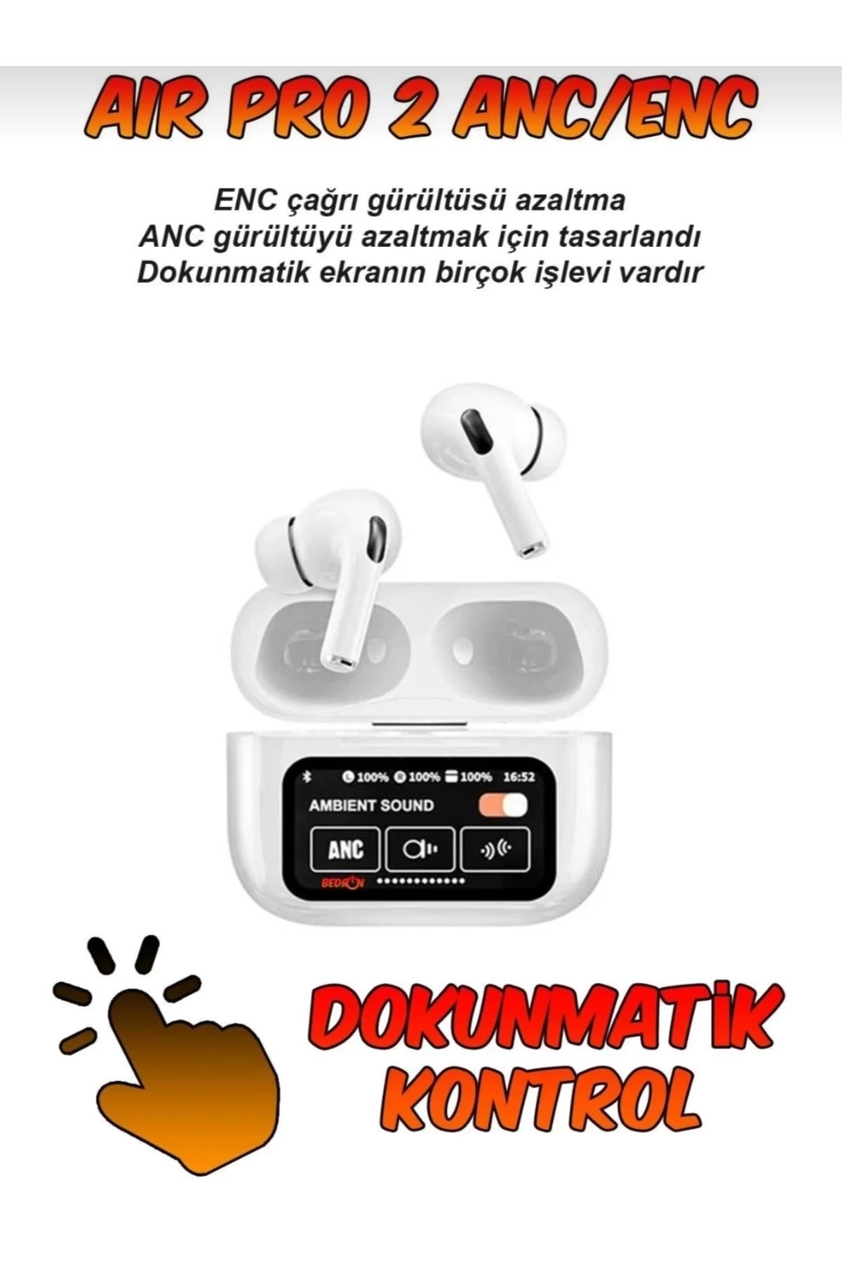 BUĞZ 2. Nesil Pro 2 Kulaklık ANC Mod Özellikleri Aktif Ios Android Uyumlu Wireless Şarjlı BUĞZ 2. Nesil Pro 2 Kulaklık ANC Mod Özellikleri Aktif Ios Android Uyumlu Wireless Şarjlı