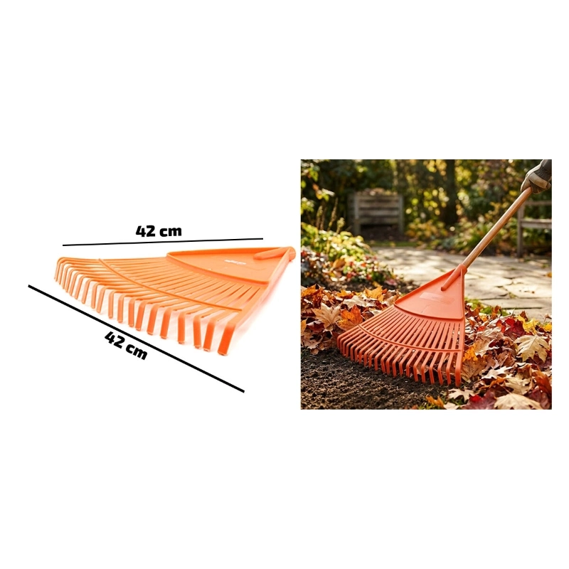 BUĞZ 20 Dişli Yaprak Tırmığı - Plastik - 42 cm Genişlik