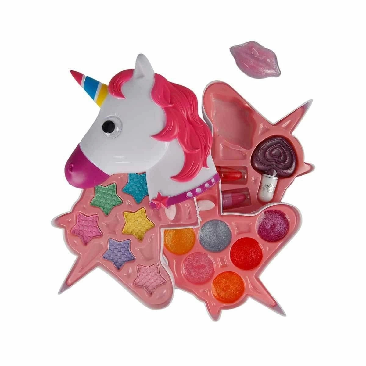 BUĞZ 2602 Unicorn Şekilli 3 Katlı Makyaj Güzellik Seti