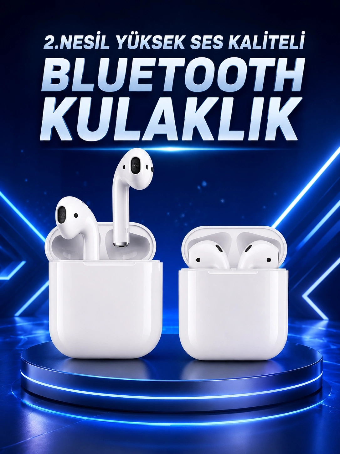 BUĞZ 2.Nesil Yeni Model TWS Bluetooth Kulaklık Dokunmatik Kontrol Yüksek Ses Kaliteli