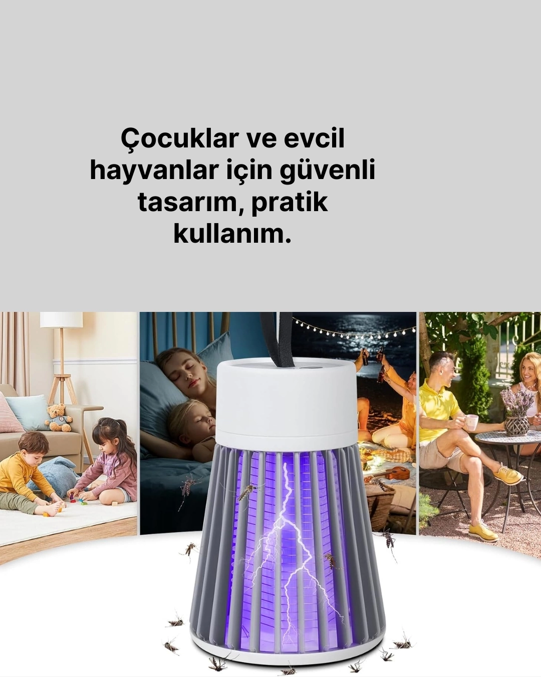 BUĞZ 2’si 1 Arada LED Işıklı Elektrikli Böcek Öldürücü