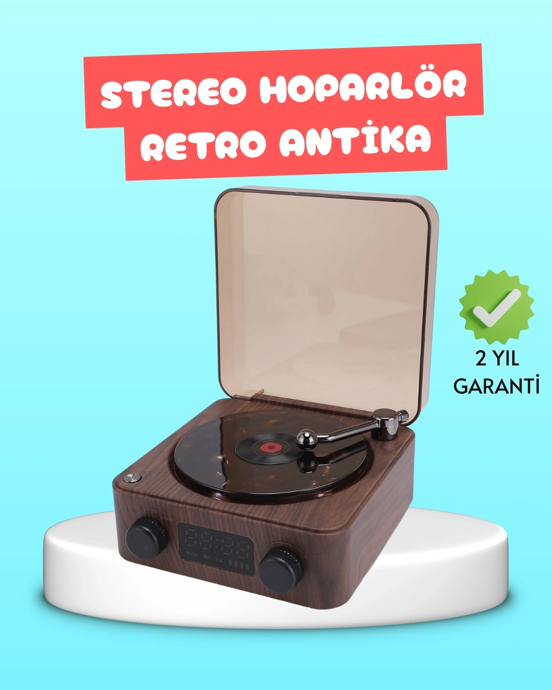 BUĞZ 3-1 Arada Gece Lambalı Bluetooth Hoparlör – Saat Ekranlı Stereo Ses