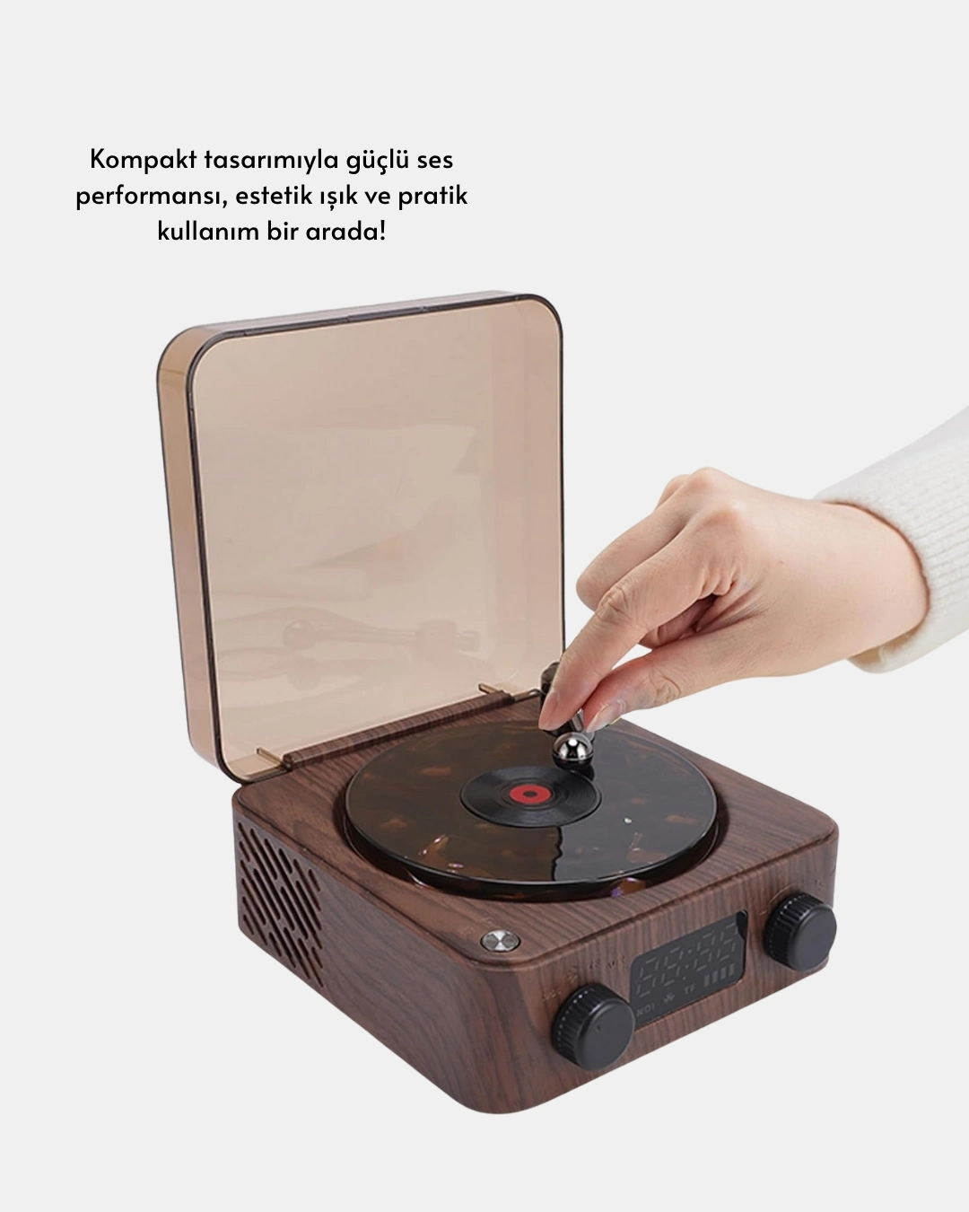 BUĞZ 3-1 Arada Gece Lambalı Bluetooth Hoparlör – Saat Ekranlı Stereo Ses