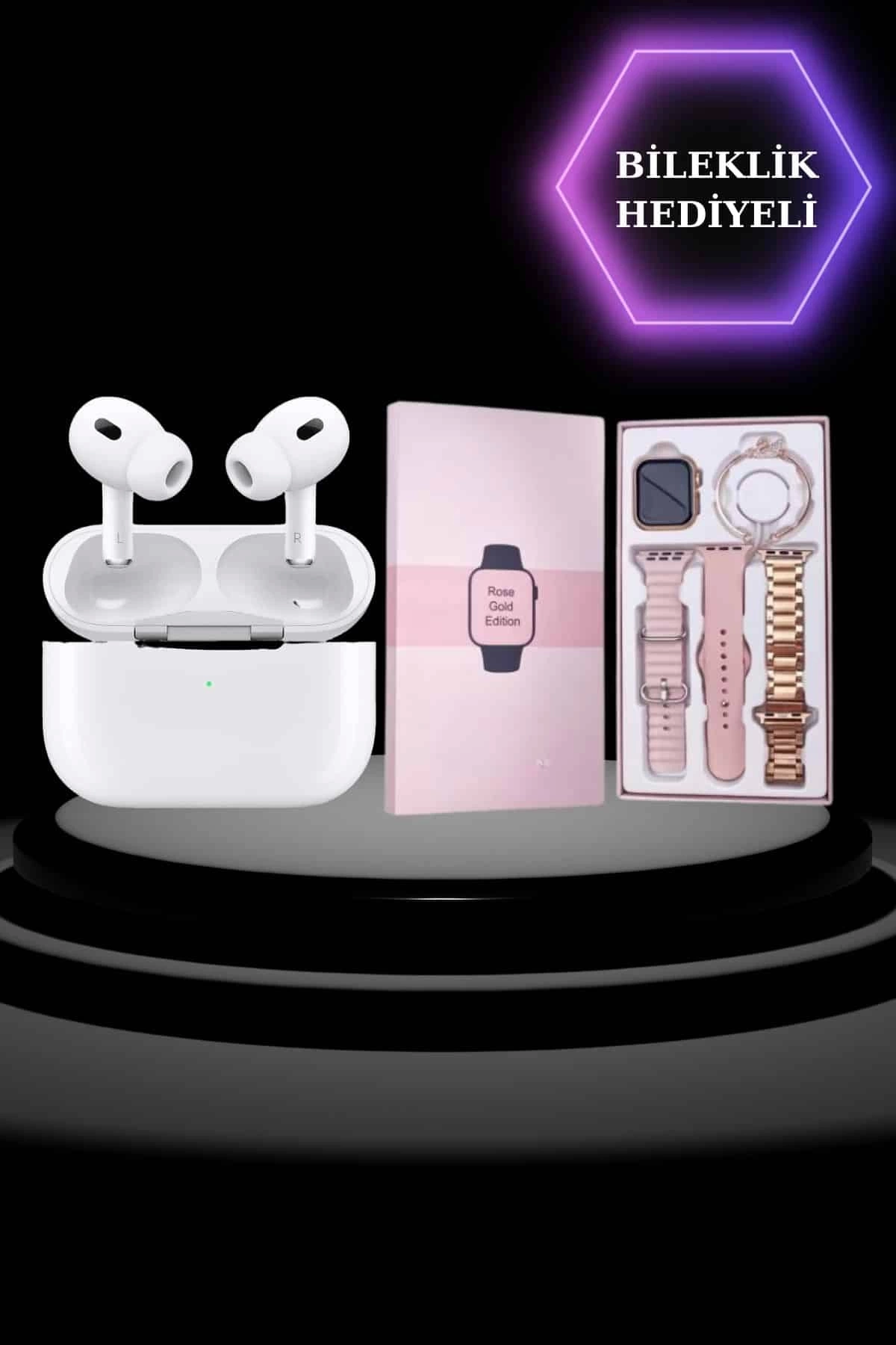 BUĞZ 3 Kordonlu Pembe Amoled Ekran Akıllı Saat ve Yeni Nesil Pro Kablosuz Bluetooth Kulaklık ANC/ENC BUĞZ 3 Kordonlu Pembe Amoled Ekran Akıllı Saat ve Yeni Nesil Pro Kablosuz Bluetooth Kulaklık ANC/ENC