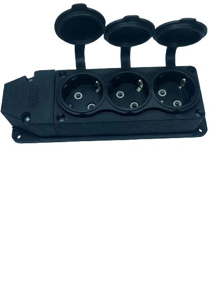 BUĞZ 3 Lü Kauçuk Grup Priz Monofaze 1X16A 220 V