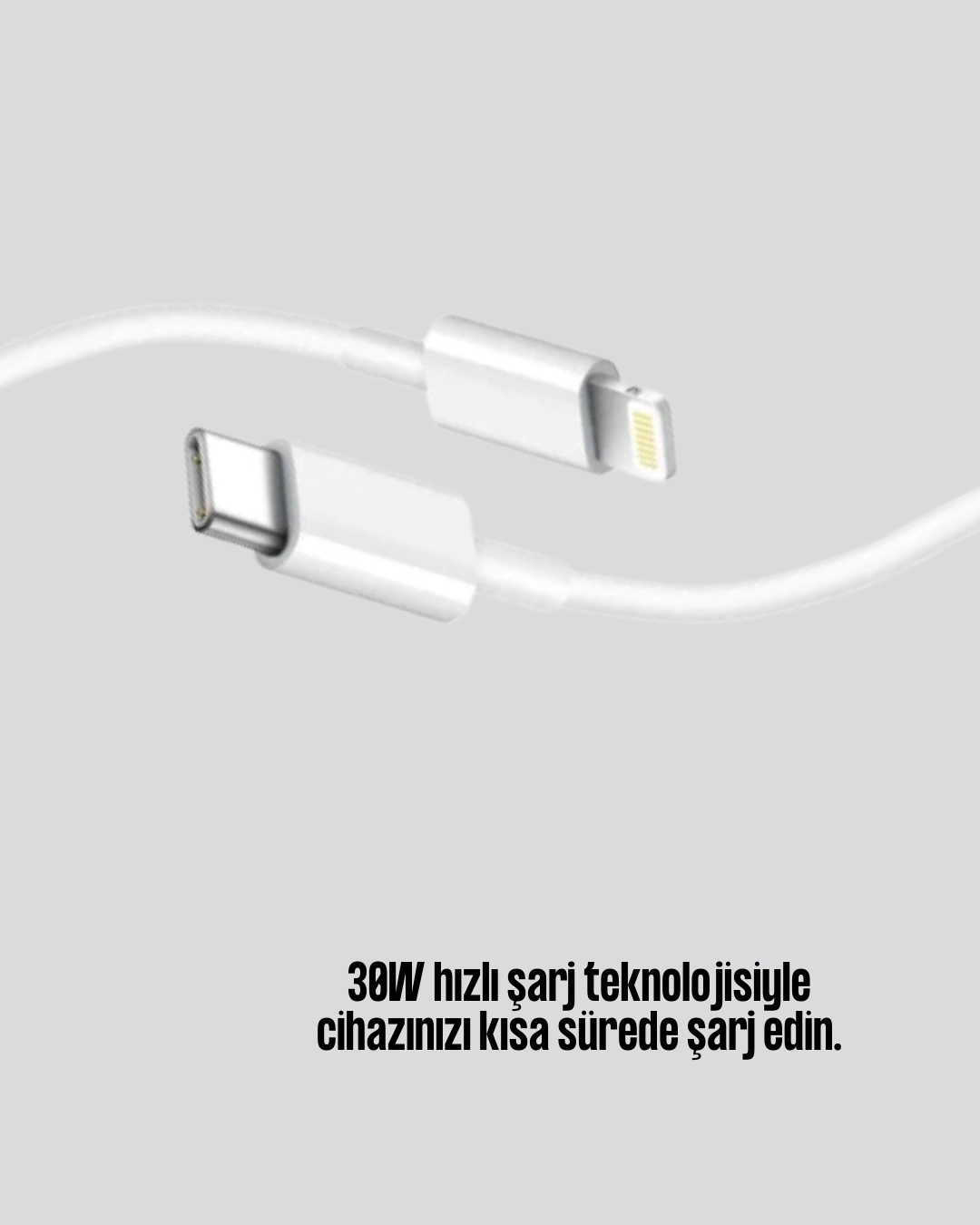 BUĞZ 30W Type-C Lightning Hızlı Şarj Kablosu 1.2m iPhone Uyumlu BUĞZ 30W Type-C Lightning Hızlı Şarj Kablosu 1.2m iPhone Uyumlu