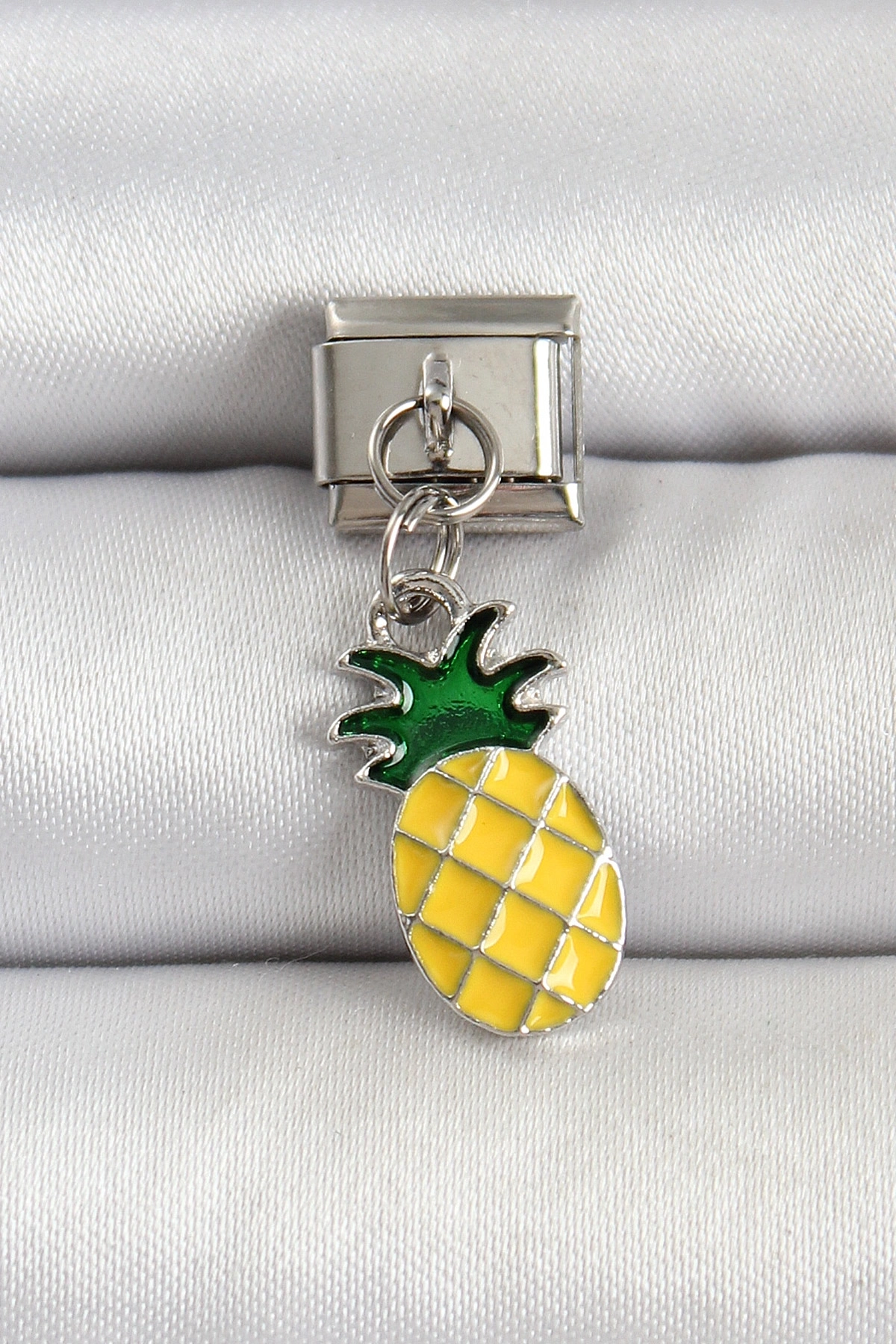 BUĞZ 316L Çelik Gümüş Renk Ananas Model Nomination Charm