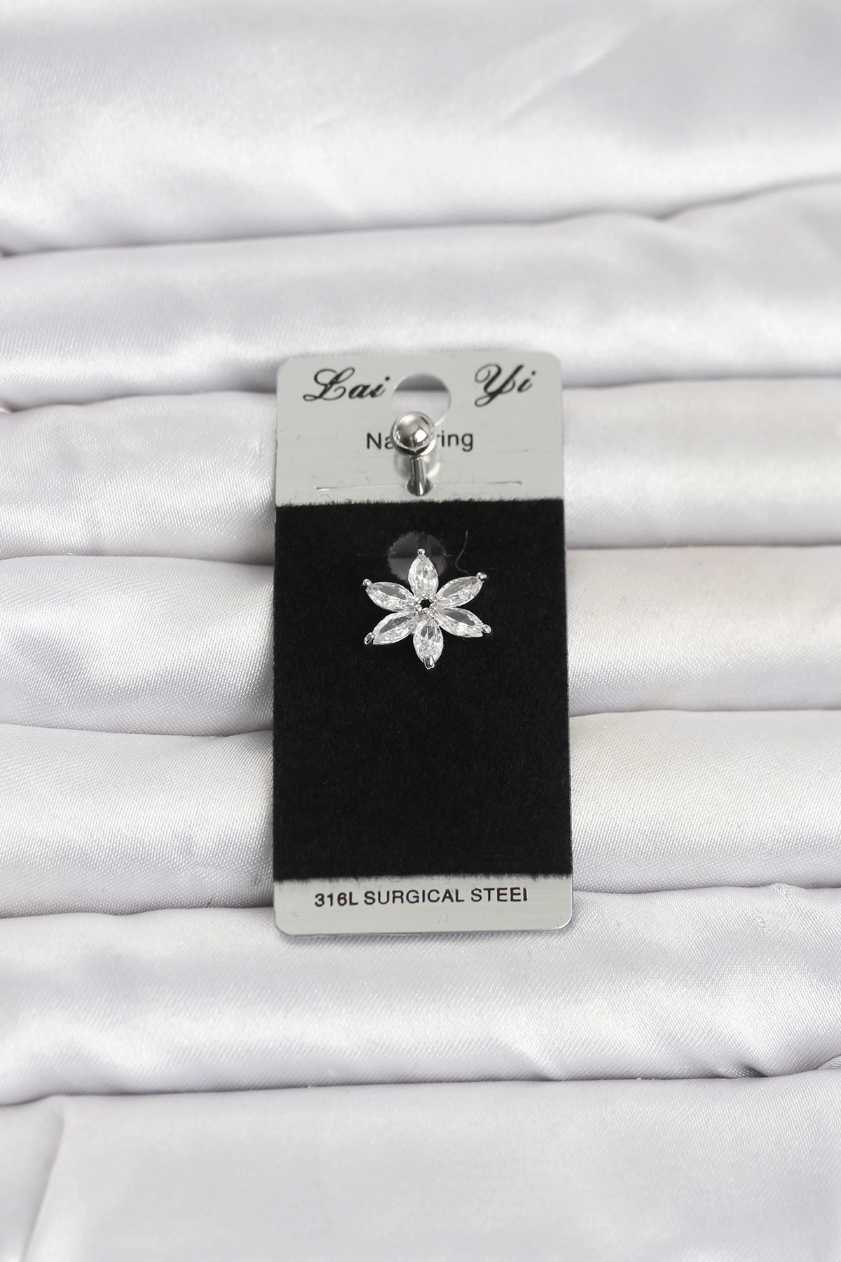 BUĞZ 316L Cerrahi Çelik Lotus Model Göbek Piercing
