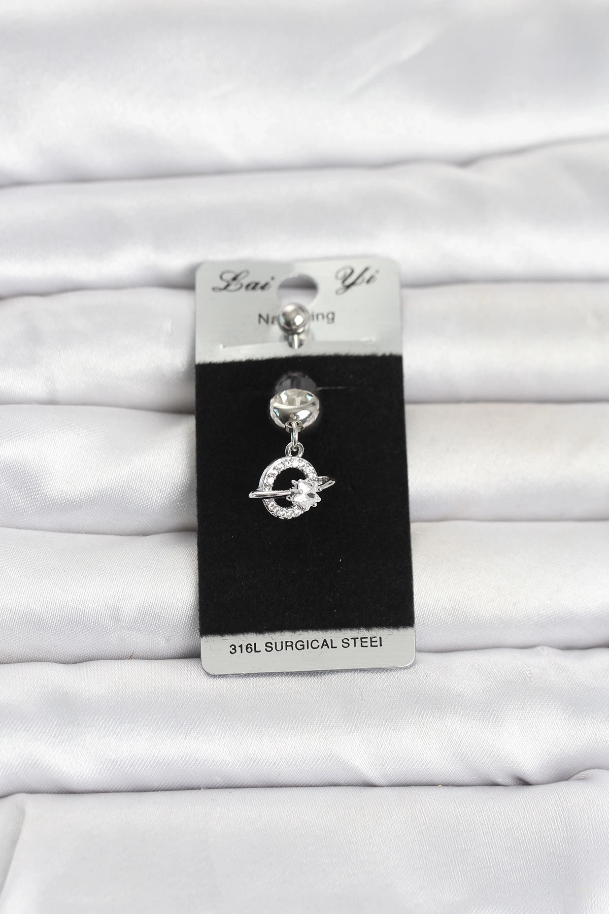 BUĞZ 316L Cerrahi Çelik Sallantılı Yıldız Model Göbek Piercing