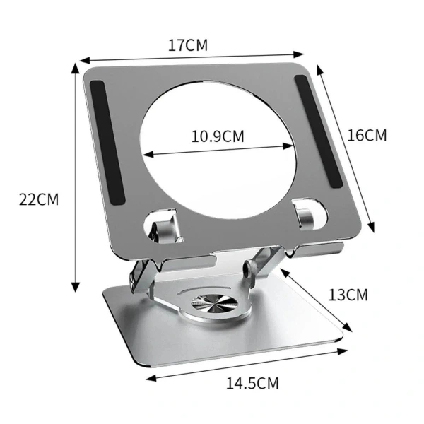 BUĞZ 360 Derece Dönebilen Yükseltilmiş Masaüstü Ayarlanabilir Metal Tablet Standı