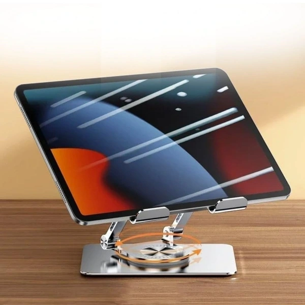 BUĞZ 360 Derece Dönebilen Yükseltilmiş Masaüstü Ayarlanabilir Metal Tablet Standı