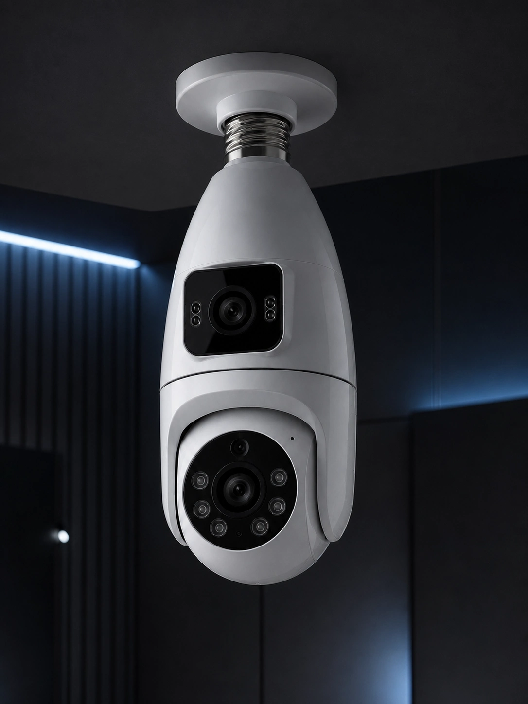 BUĞZ 360° Ev İzleme Wi-Fi Çift Lens Akıllı Ampul Kamera