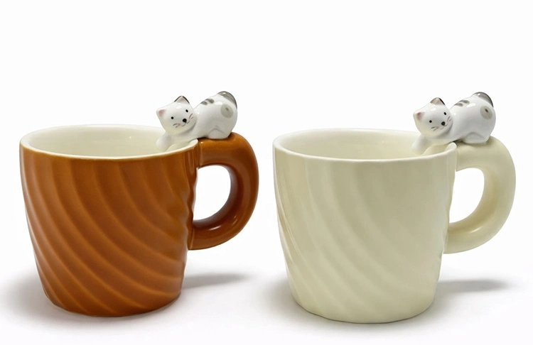 BUĞZ 3D Kedi Figürlü Desenli Kupa Bardak