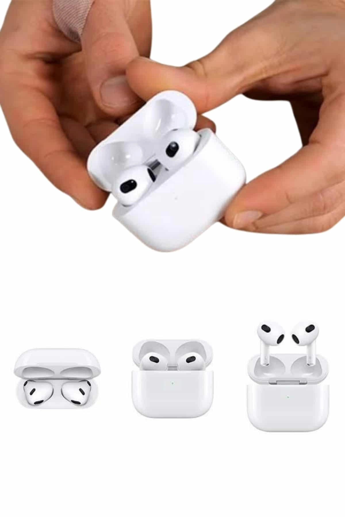 BUĞZ 3.Nesil İOS Android Uyumlu Bluetooth 5.0 Beyaz Çağrı Cevaplama Yeni Nesil