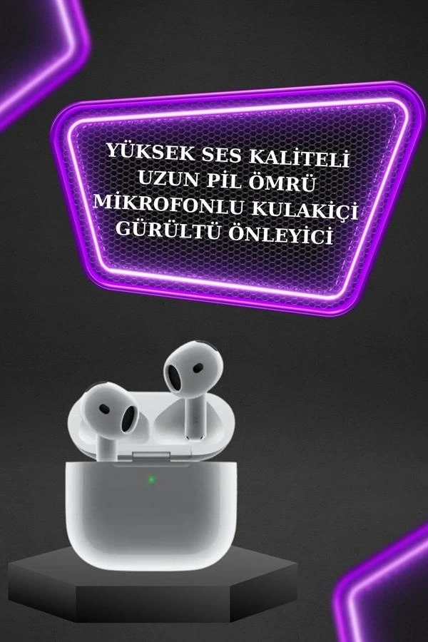 BUĞZ 3.Nesil TWS Bluetooth Kulaklık Bluetooth Bağlantılı Akıllı Saat Amoled Ekran Plastik Hasır Kordon