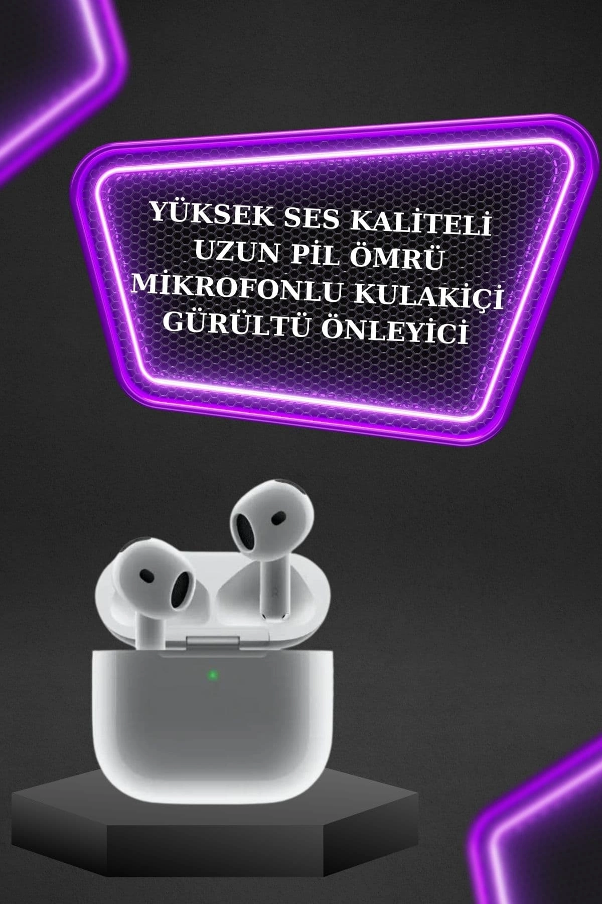 BUĞZ 3.Nesil TWS Bluetooth Kulaklık Bluetooth Bağlantılı Akıllı Saat Amoled Ekran Plastik Hasır Kordon
