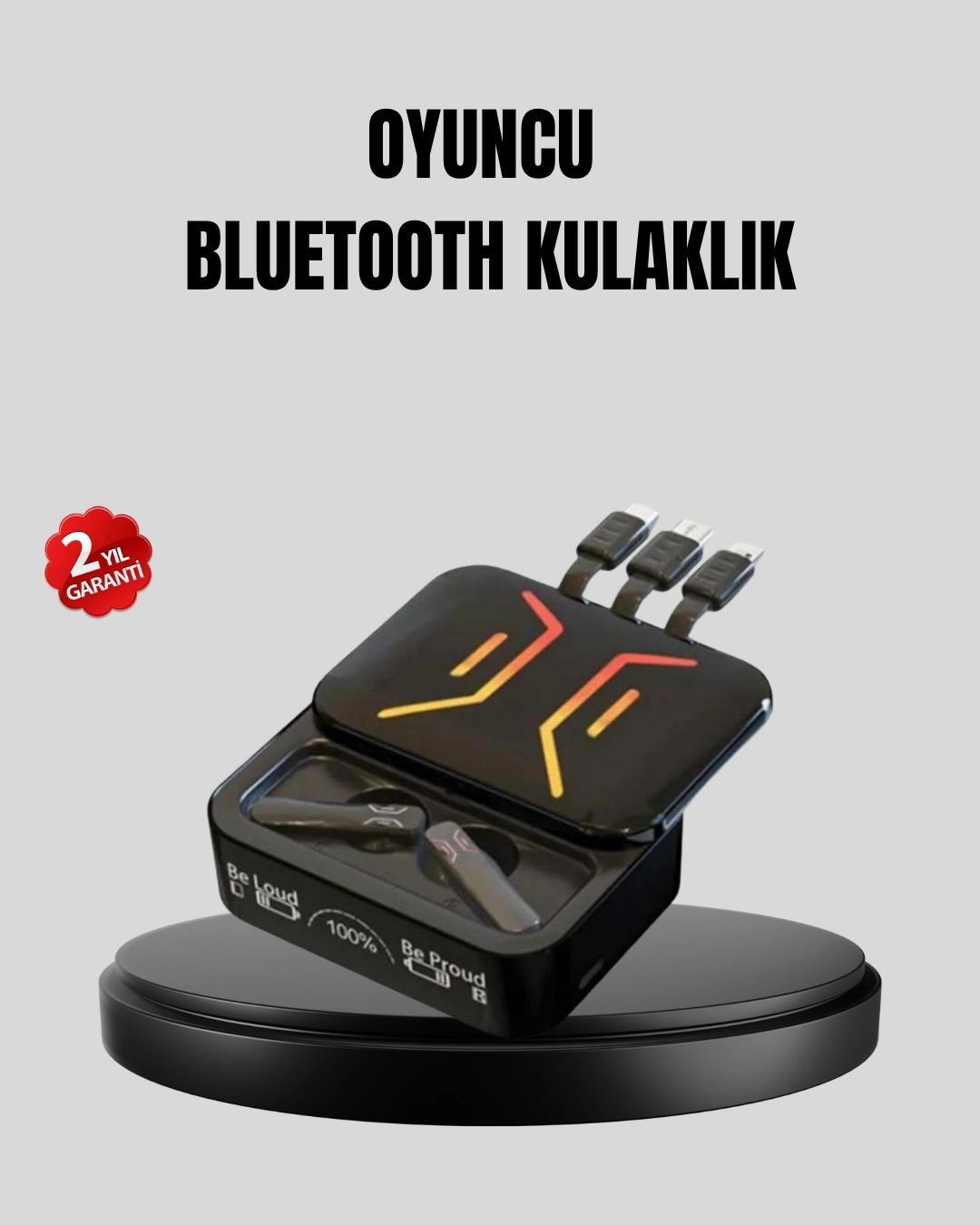 BUĞZ 3’ü 1 Arada Kablolu ve Kablosuz Bluetooth 5.3 Kulaklık