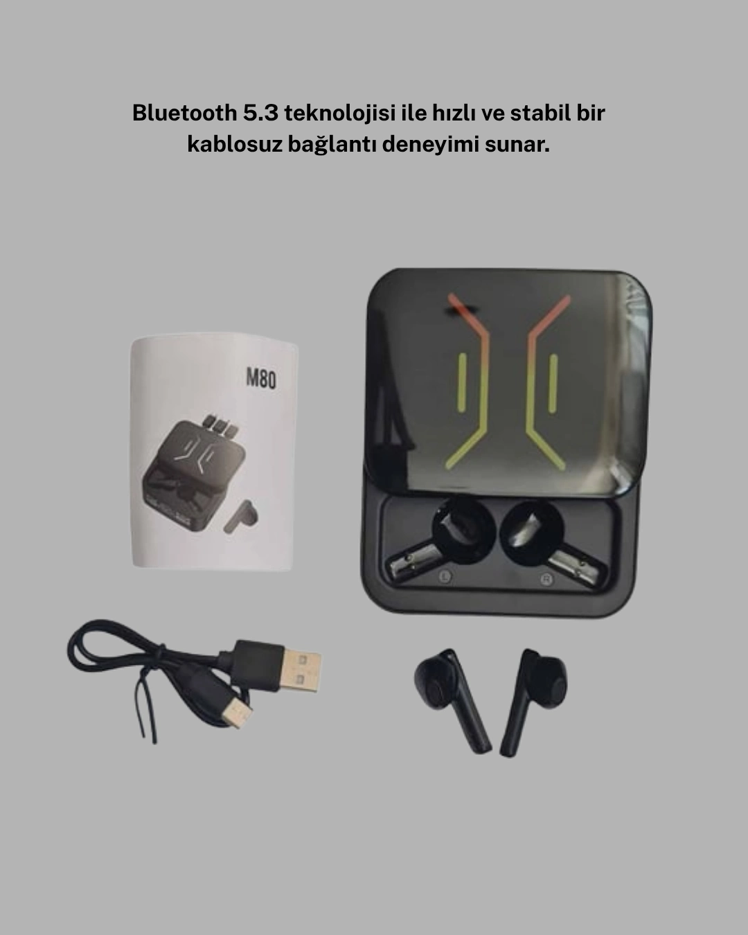 BUĞZ 3’ü 1 Arada Kablolu ve Kablosuz Bluetooth 5.3 Kulaklık