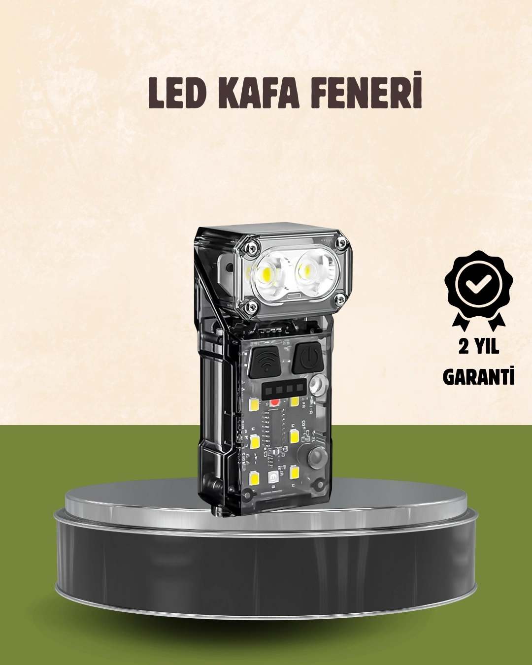 BUĞZ 3’ü 1 Arada LED Far Şarj Edilebilir Sensörlü Manyetik 10 Saat Kullanım