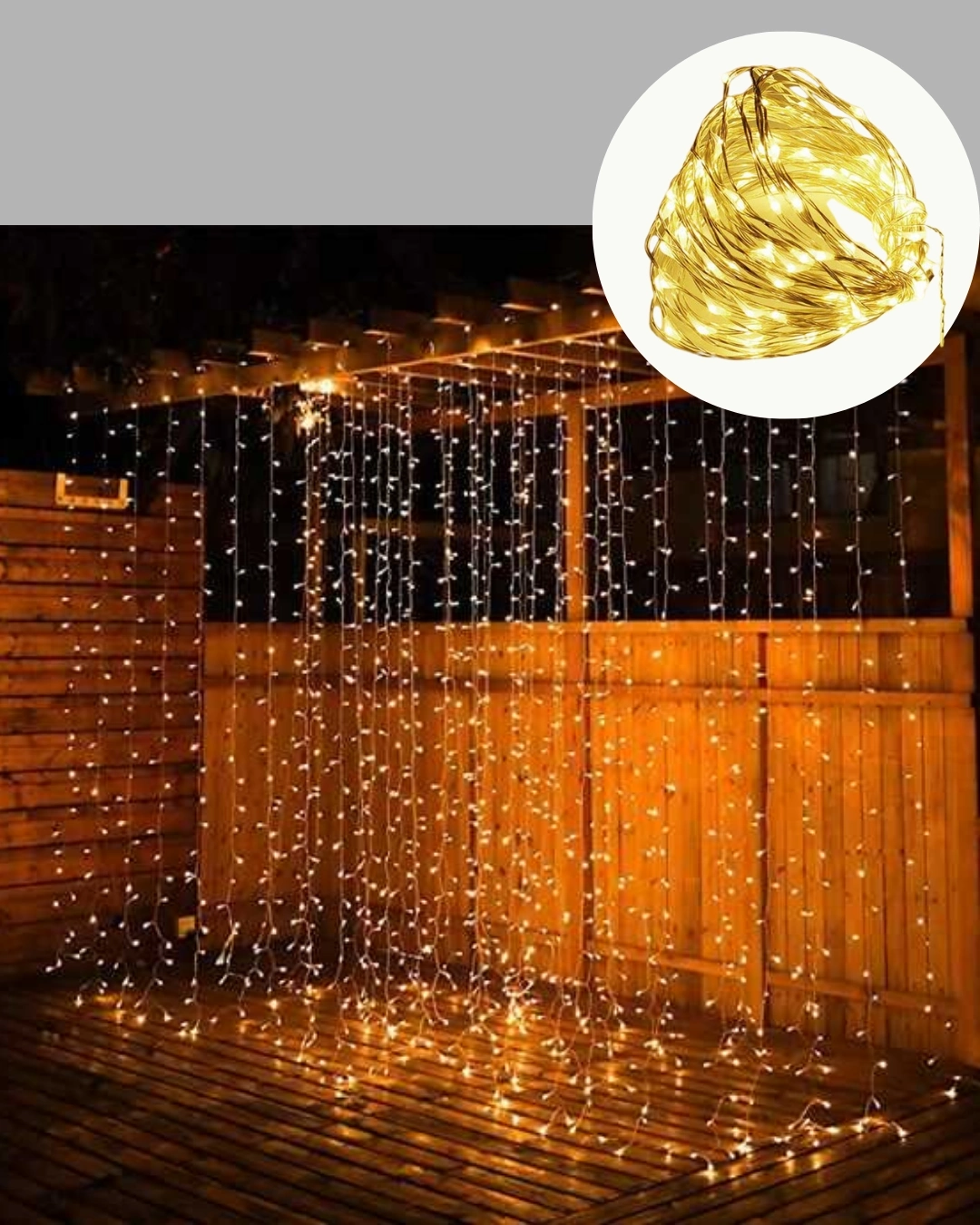 BUĞZ 3x3 LED Şelale Perde Işık Kutlama ve Dekor Aydınlatması