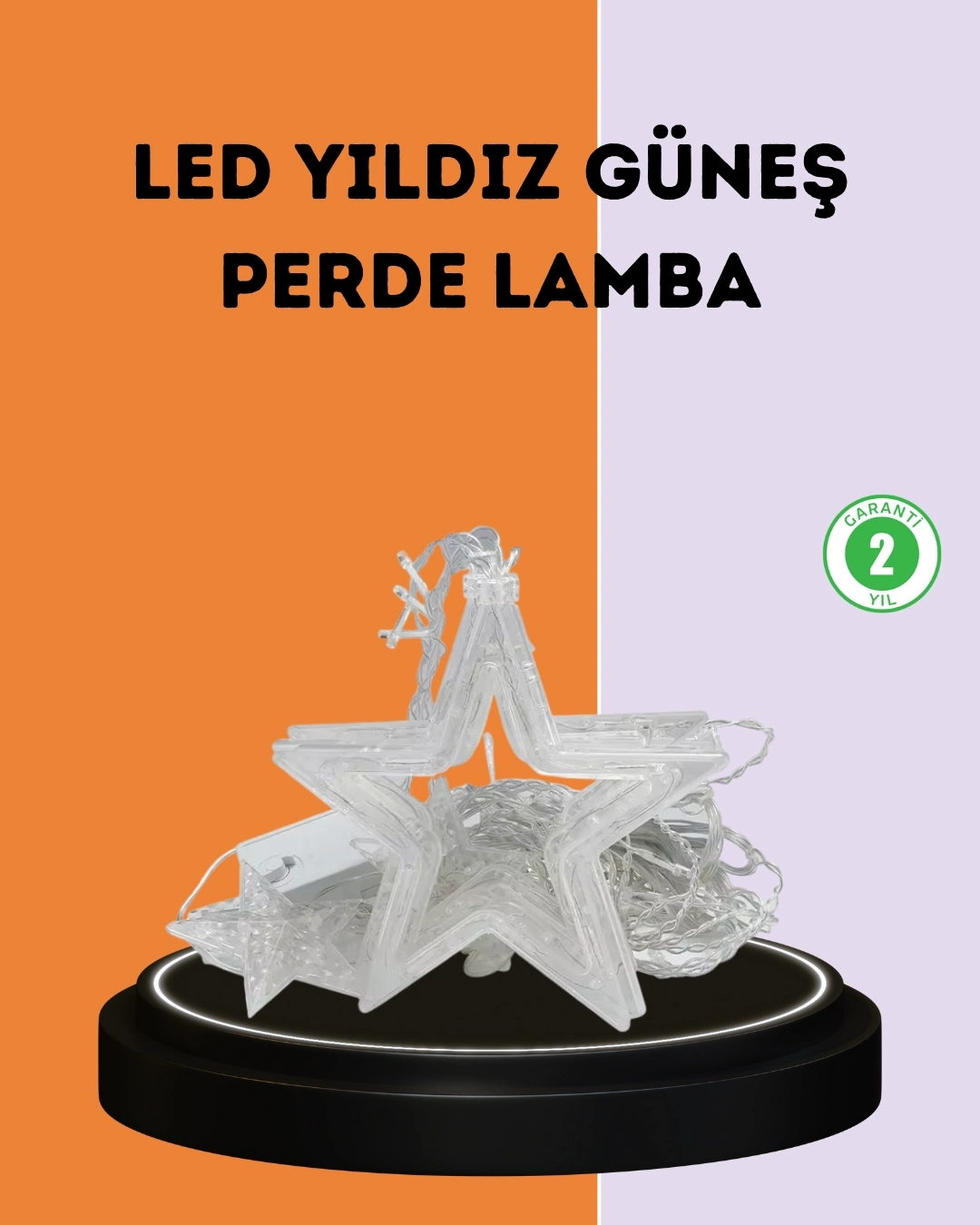 BUĞZ 3x3 Metre Yıldız Peri Led Perde Işık Romantik Dekorasyon
