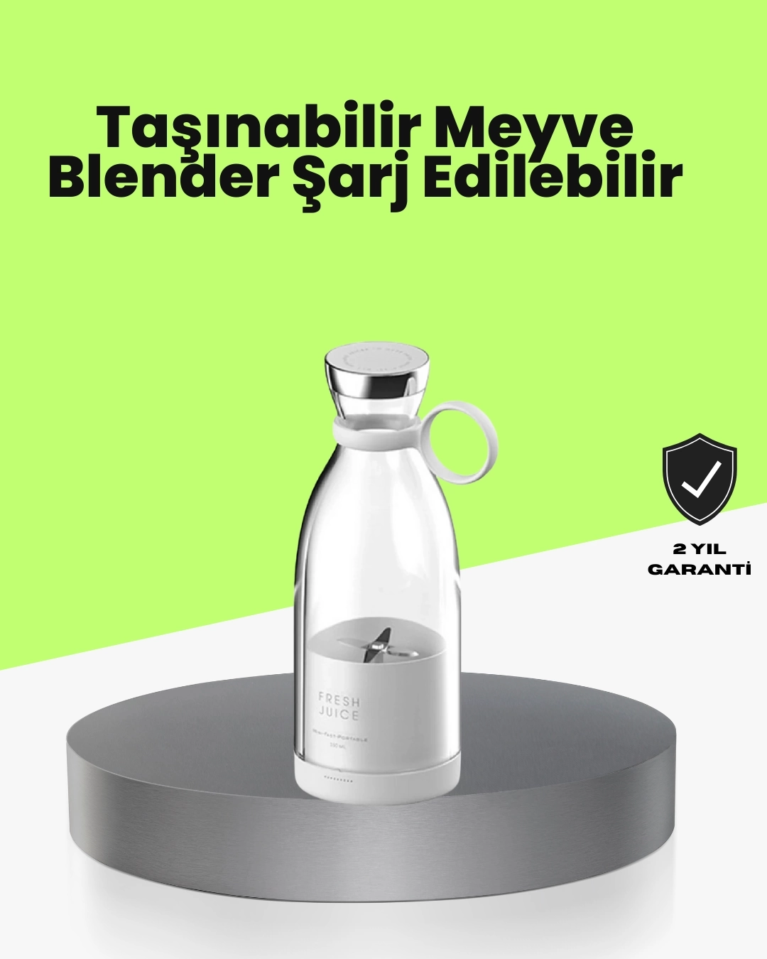 BUĞZ 4 Bıçaklı Gıda Sınıfı Paslanmaz Çelik Taşınabilir Blender