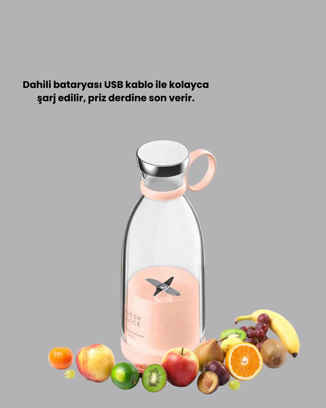 BUĞZ 4 Bıçaklı Gıda Sınıfı Paslanmaz Çelik Taşınabilir Blender BUĞZ 4 Bıçaklı Gıda Sınıfı Paslanmaz Çelik Taşınabilir Blender