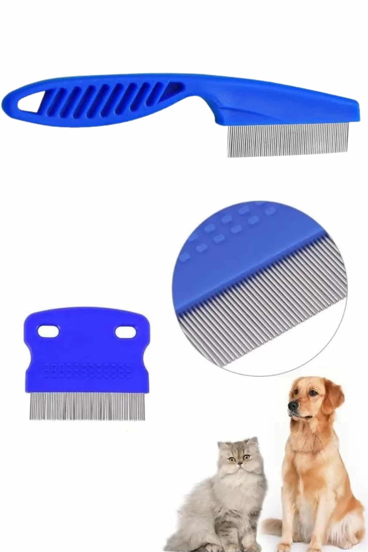 BUĞZ 4'lü Bit Evcil Hayvan Tarak Seti Kedi Köpek Bit Tarak Seti Pire Tarağı