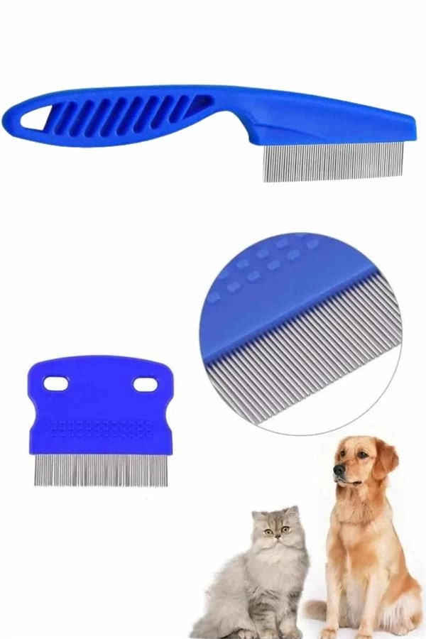 BUĞZ 4'lü Bit Evcil Hayvan Tarak Seti Kedi Köpek Bit Tarak Seti Pire Tarağı