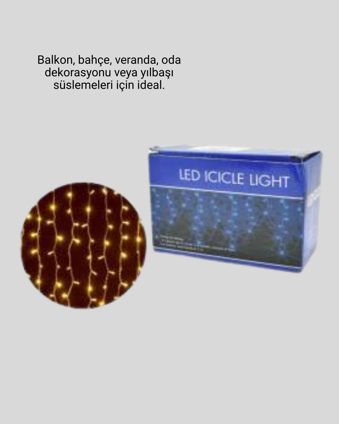 BUĞZ 4 Metre Icicle Şelale Led Yılbaşı Perde Işık Sıcak Ambiyans