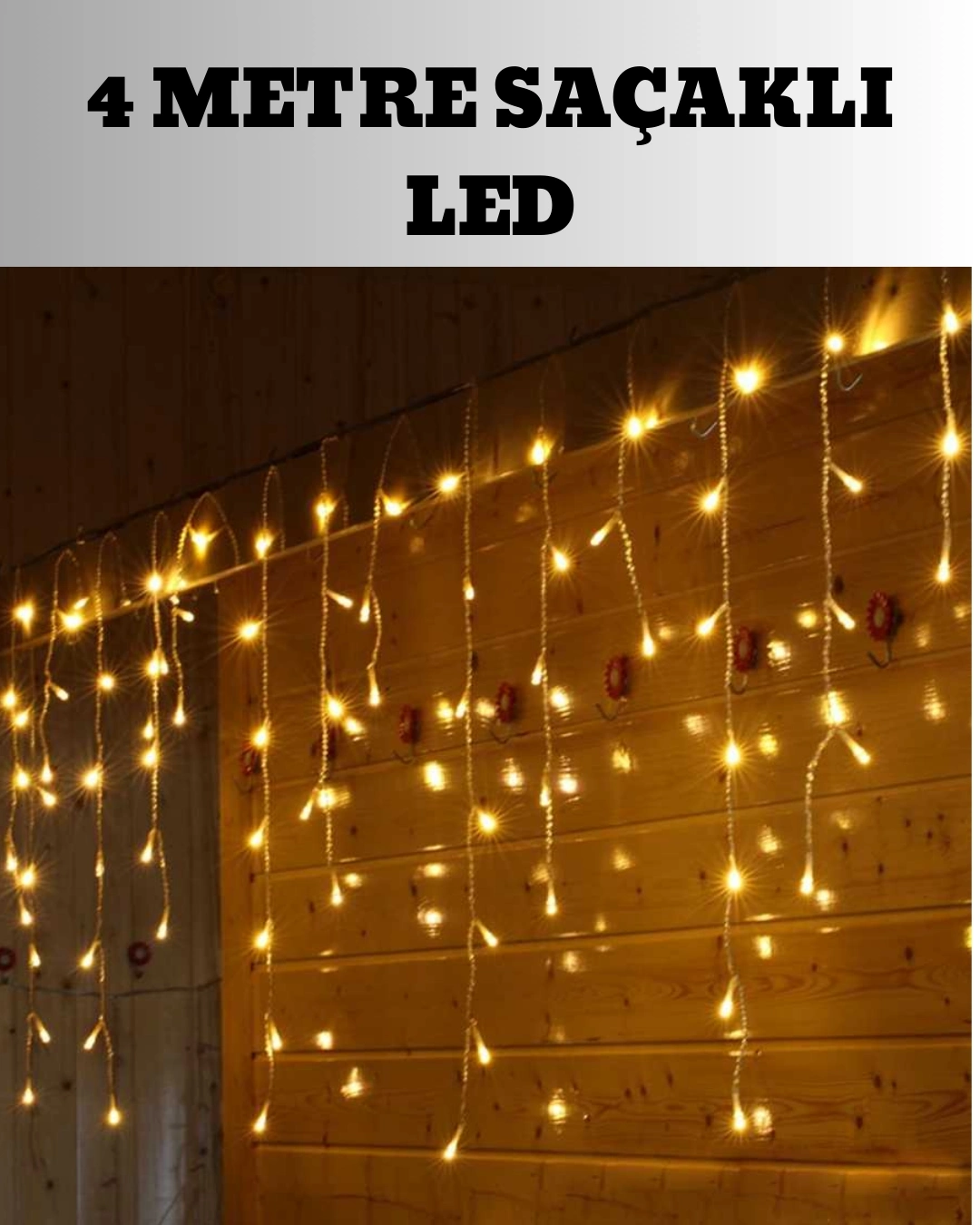 BUĞZ 4 Metre Şelale Led Işık Perdesi Dekoratif